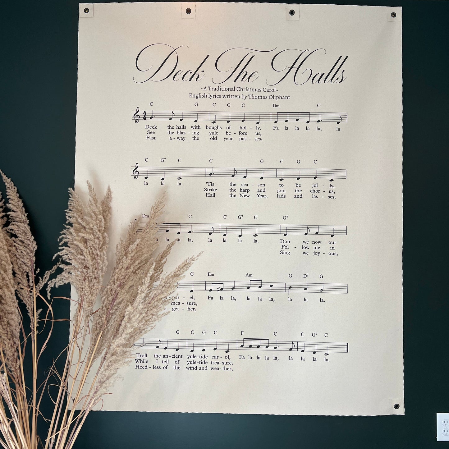 Clearance - Deck The Halls - Wall Canvas