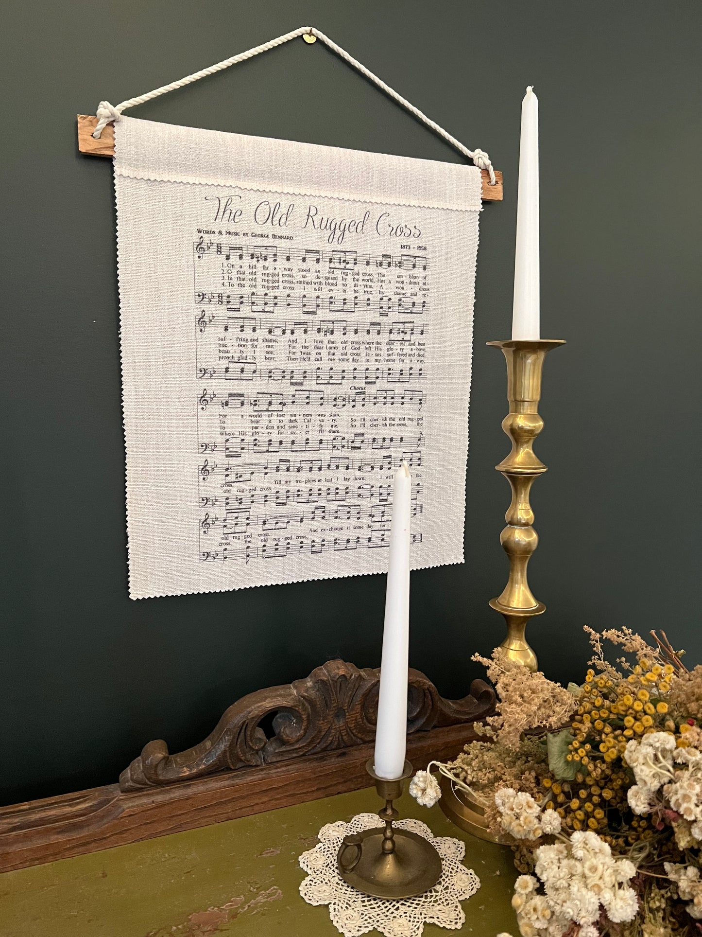 The Old Rugged Cross - Fabric Wall Hanging