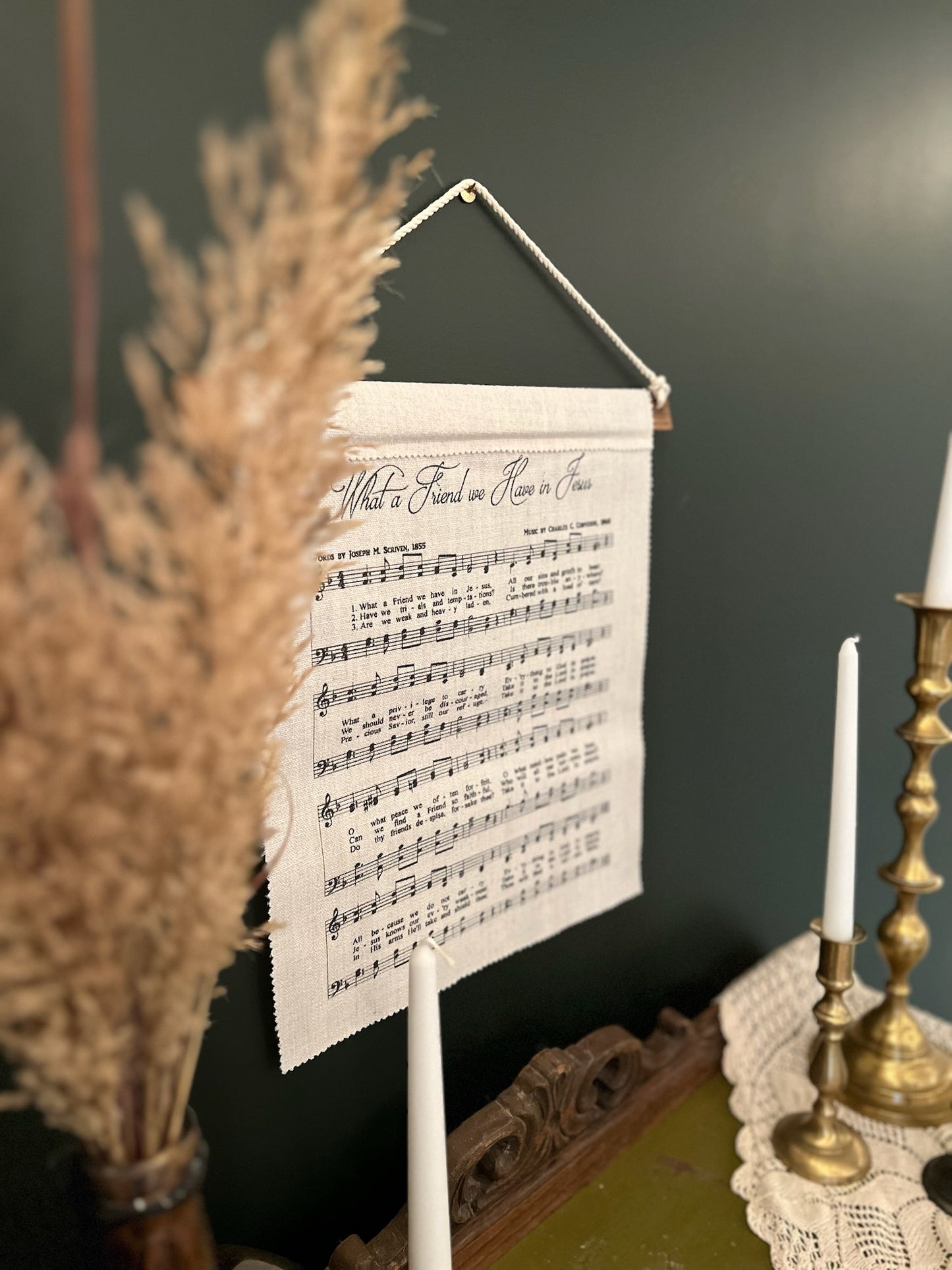 What A Friend We Have In Jesus - Fabric Wall Hanging