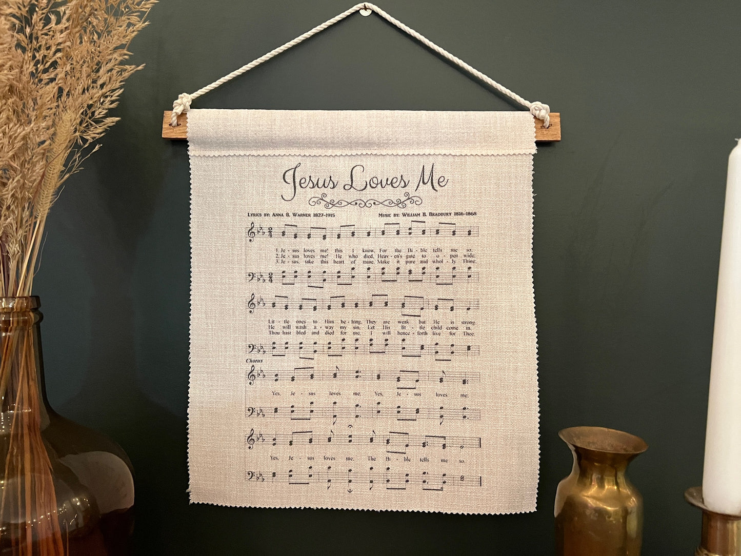 Jesus Loves Me - Fabric Wall Hanging