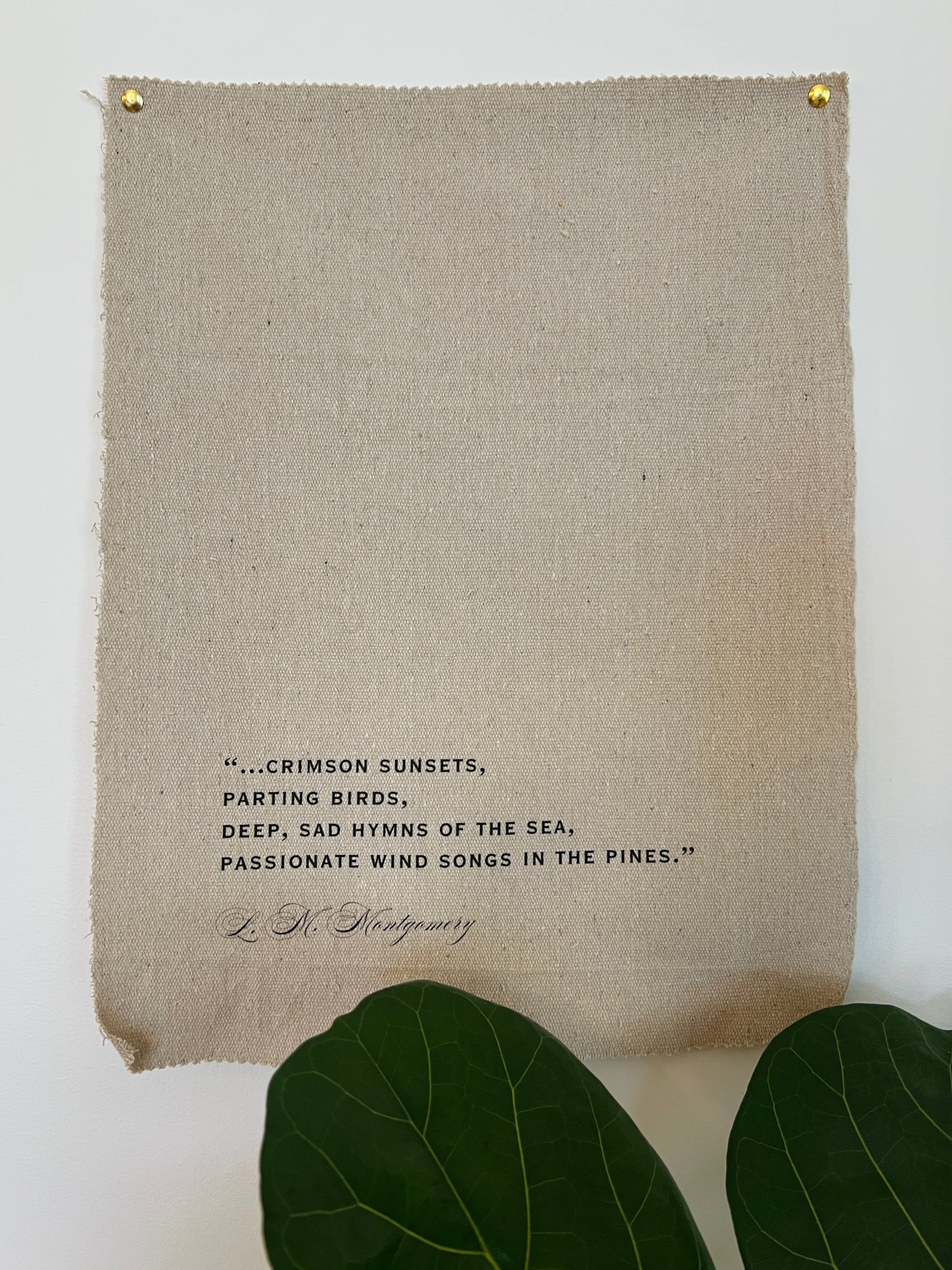 Crimson Sunsets - L. M. Montgomery - Fabric Wall Hanging