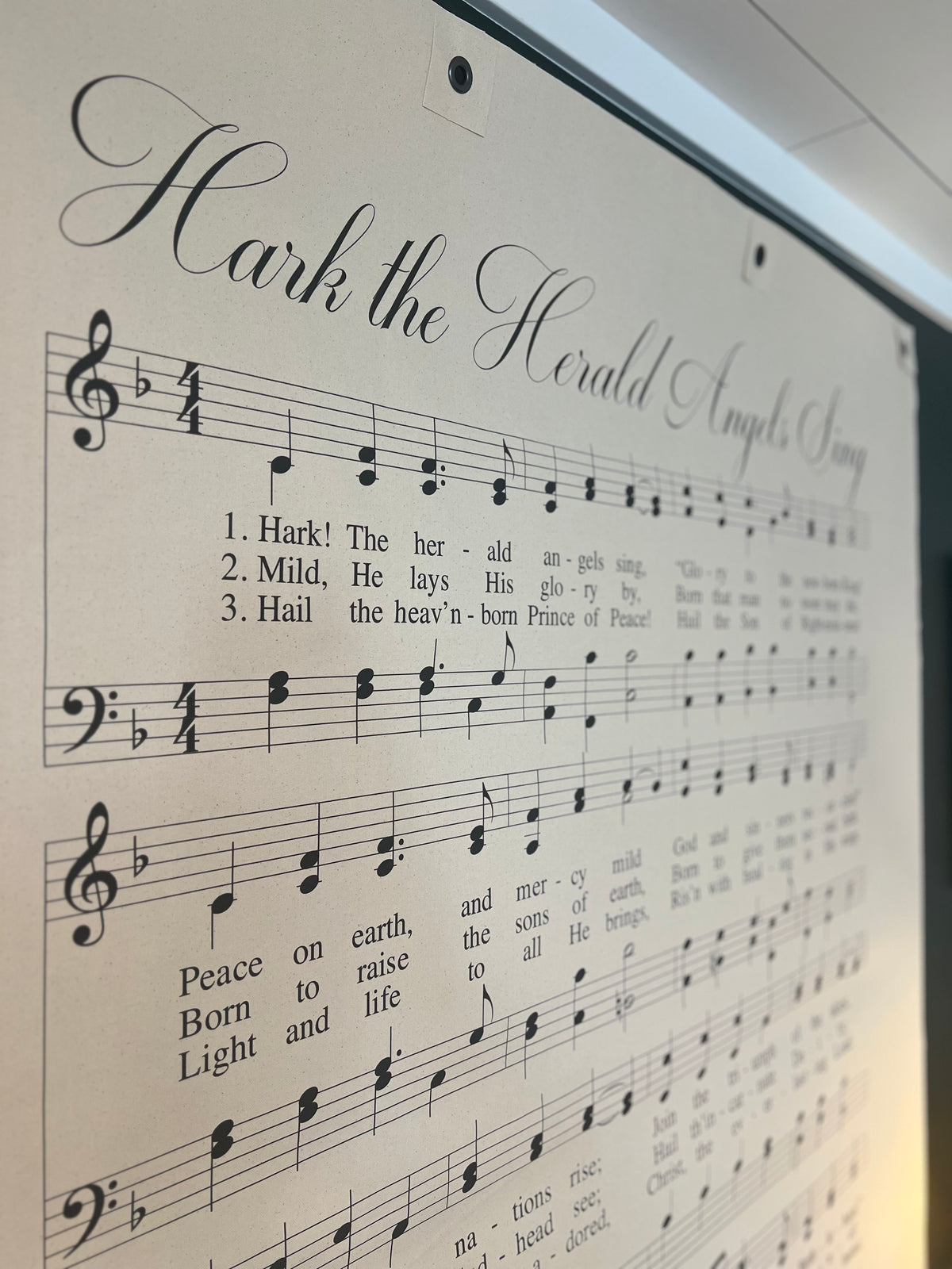 Hark The Herald Angels Sing Wall Canvas | Christmas Church Decor