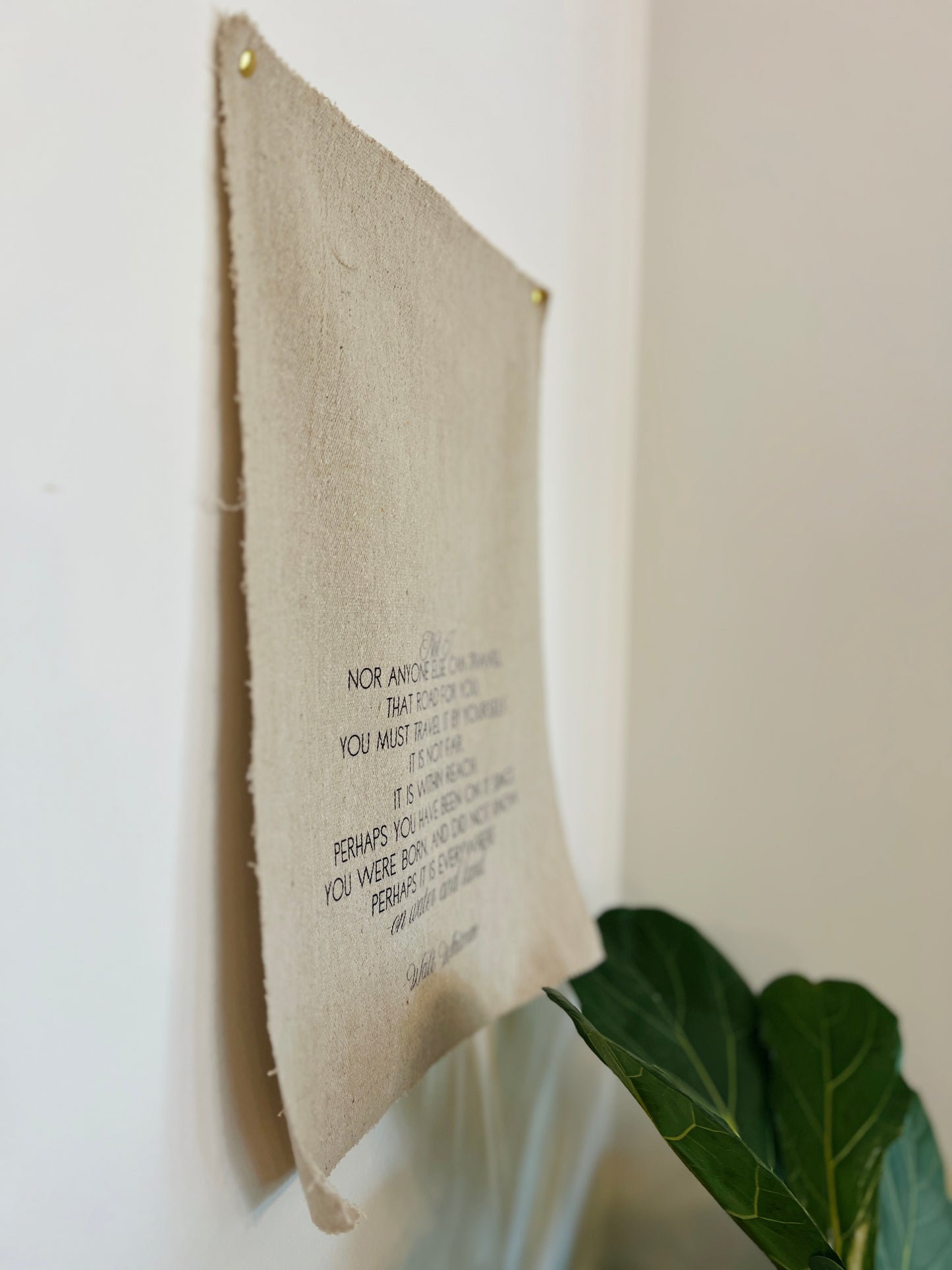 Not I Nor Anyone Else Can Travel - Walt Whitman - Fabric Wall Hanging