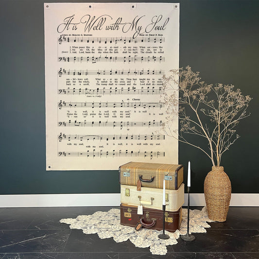 It Is Well With My Soul wall canvas displayed as Christian hymn wall art
