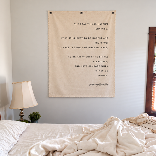 Canvas Wall Hanging on bedroom wall
