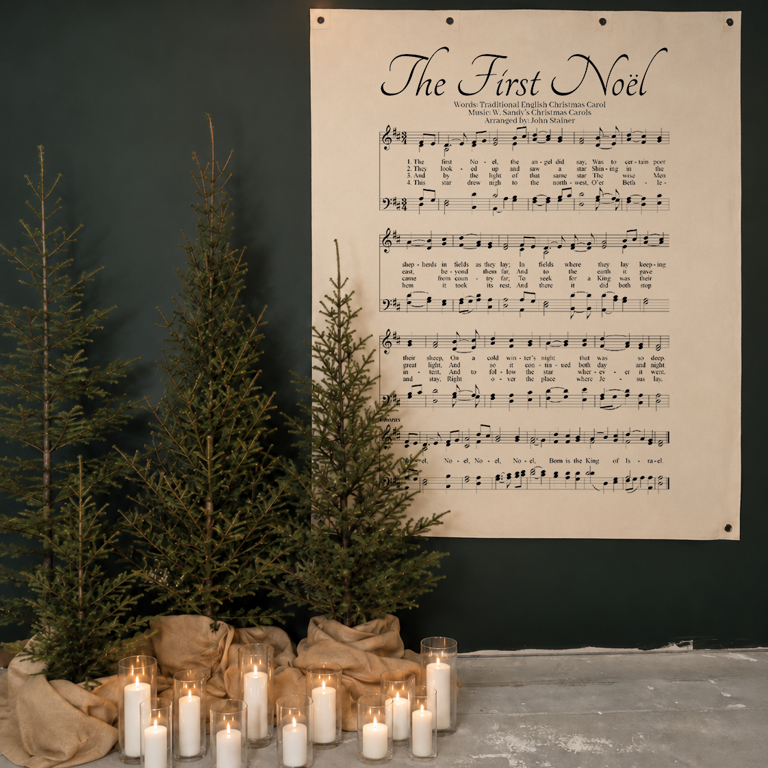 The First Noel Christmas wall hanging for church Christmas decor