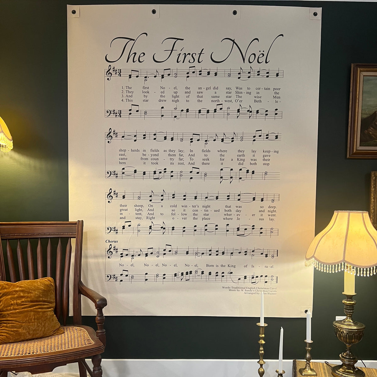 The First Noel Christmas wall hanging for church Christmas decor