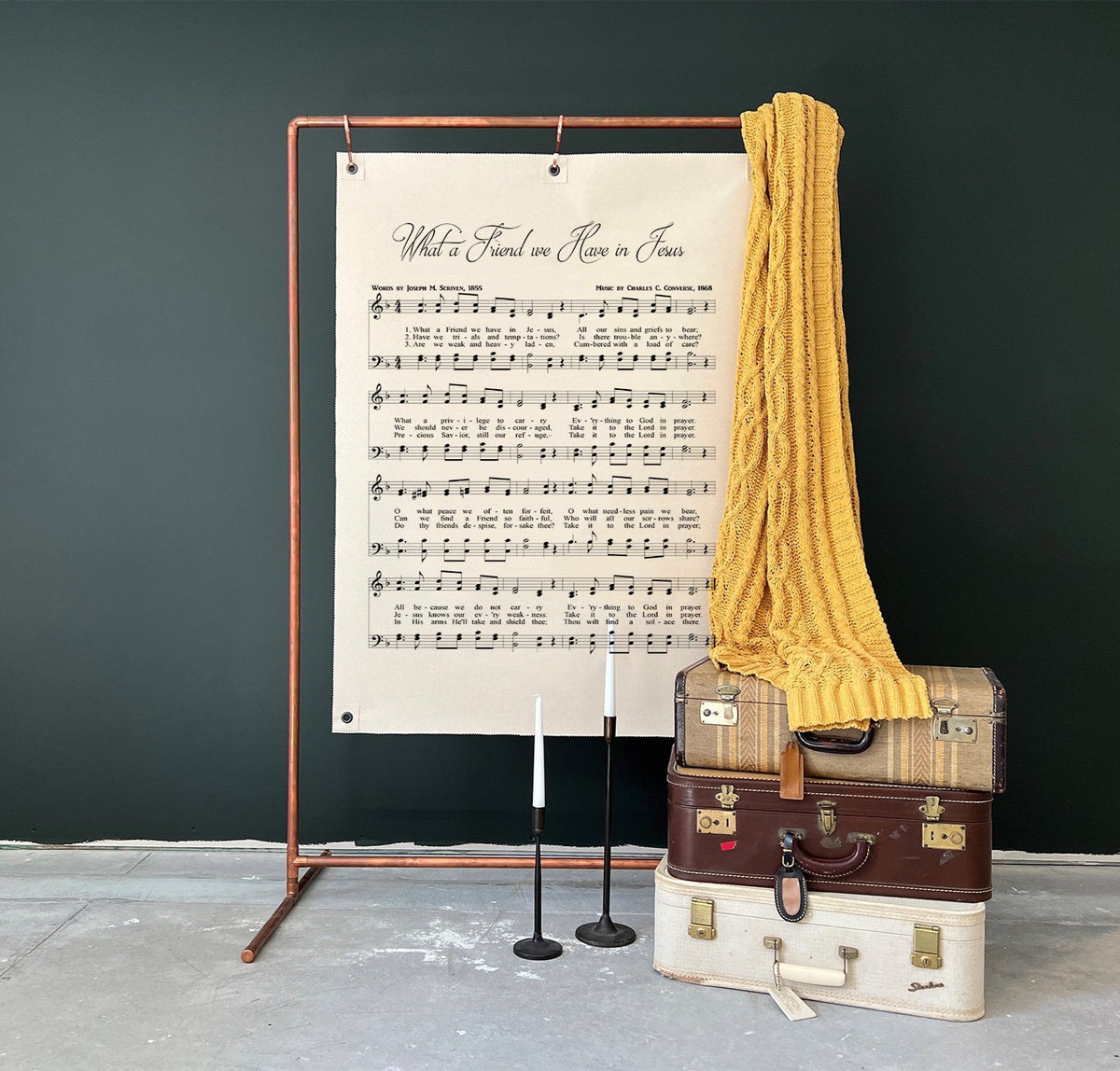 What a Friend We Have in Jesus hymn banner wall hanging
