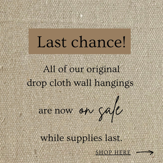 Clearance Drop Cloth Wall Hangings - 13"x18"