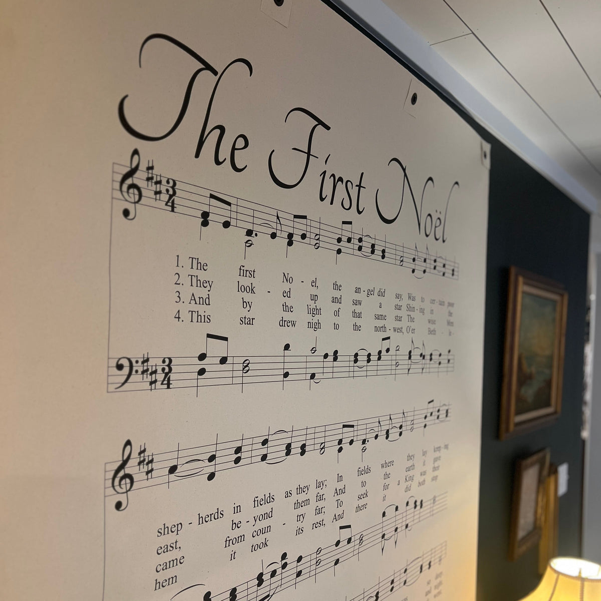 The First Noel Christian Christmas wall art with vintage-inspired styling