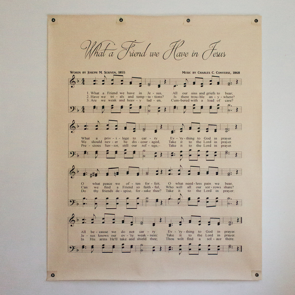 What a Friend We Have in Jesus hymn lyrics Christian wall art